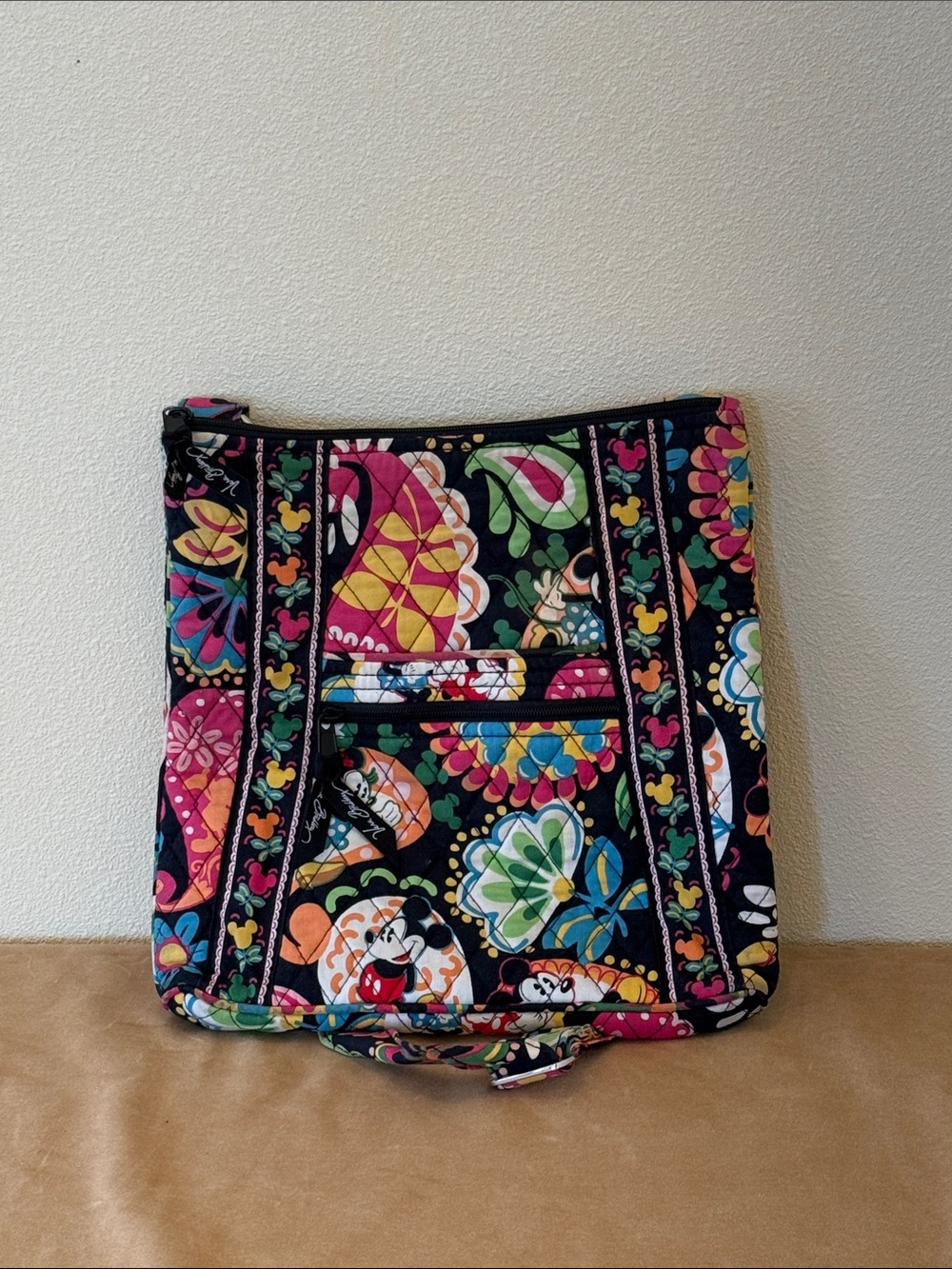 Disney x Vera Bradley Quilted Floral Crossbody Bag - Black Multicolor